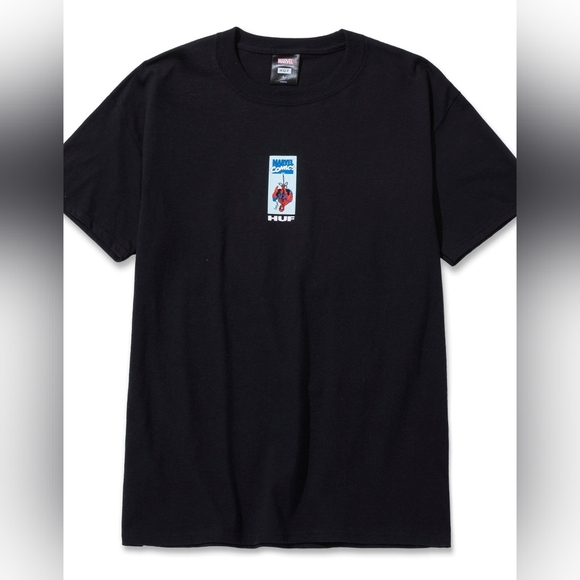 HUF x Marvel Spider-Man Black T-Shirt – Men’s Large - Picture 2 of 6